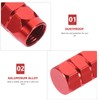VOSAREA 4 Pieces Aluminium Alloy Car Tyre Valve Caps Round