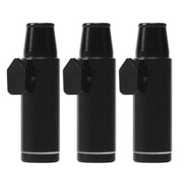 NTIERA 3 Pack Mini Pepper Shaker,Premium Metal Spice Dispenser and Sweetener Portable Travel Storage (Anodized Aluminum)