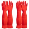 ThxToms Rubber Dishwashing Cleaning Gloves (2-Pair) - Fleece Lined, Reusable,