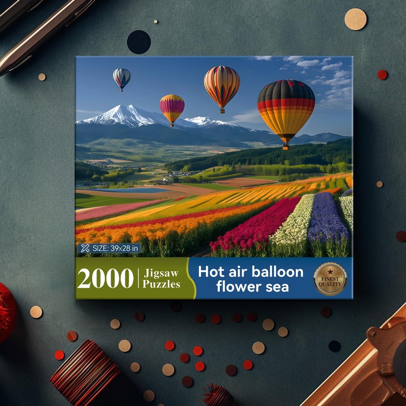 2000 Piece Puzzle for Adults – Colorful Hot Air Balloons