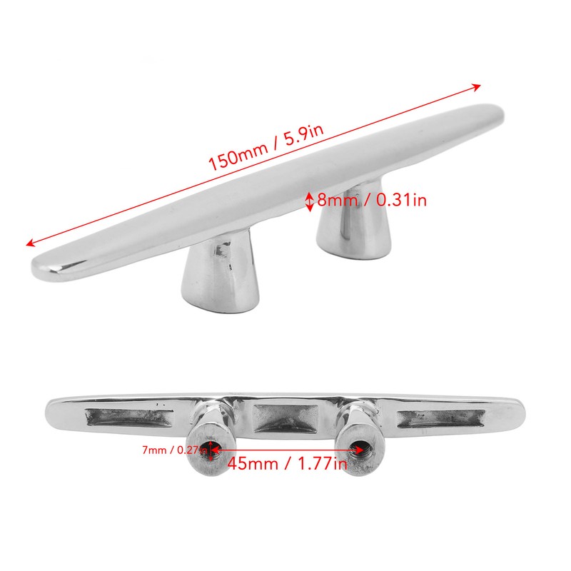 Marine Cleat Open Base 316 Stainless Steel Cleat Universal Fit