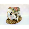 Ramashram Dust Polyresin Decorative Marble Kamdhenu Cow and Calf Big