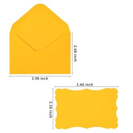 100 Pack Mini Envelopes with Colorful Blank Note Cards Small Self-Adhesive Envelopes Small Business Card Envelopes(4 x 2.7 Inches, 10 Colors) (Multicolored)