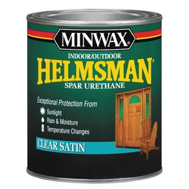 1 qt Minwax 63205 Clear Helmsman Indoor/Outdoor Spar Urethane, Satin