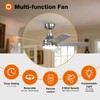 addlon Ceiling Fans with Lights, 42 inch Nickel Ceiling fan
