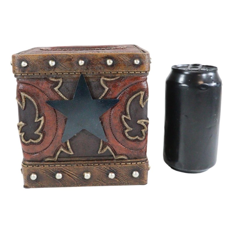 Rustic Western Lone Star Cowboy Country Bootcut Tissue Box Holder