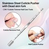 10 Pack Cuticle Pushers with Fork, 2 in 1 Cuticle