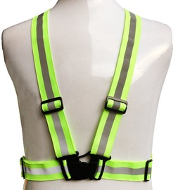 ZOJO Kids Reflective Vest 2pcs | Lightweight, Adjustable & Elastic | Safety & High Visibility for Running, Jogging, Walking, Cycling | Fits Outdoor Clothing (Neon Yellow-Kids Size)