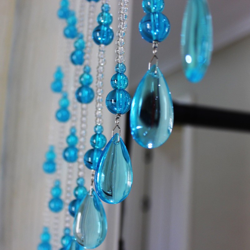 Rekelola Crystal Beaded Curtain for Doorways,Hanging Glass Door Beads Curtains