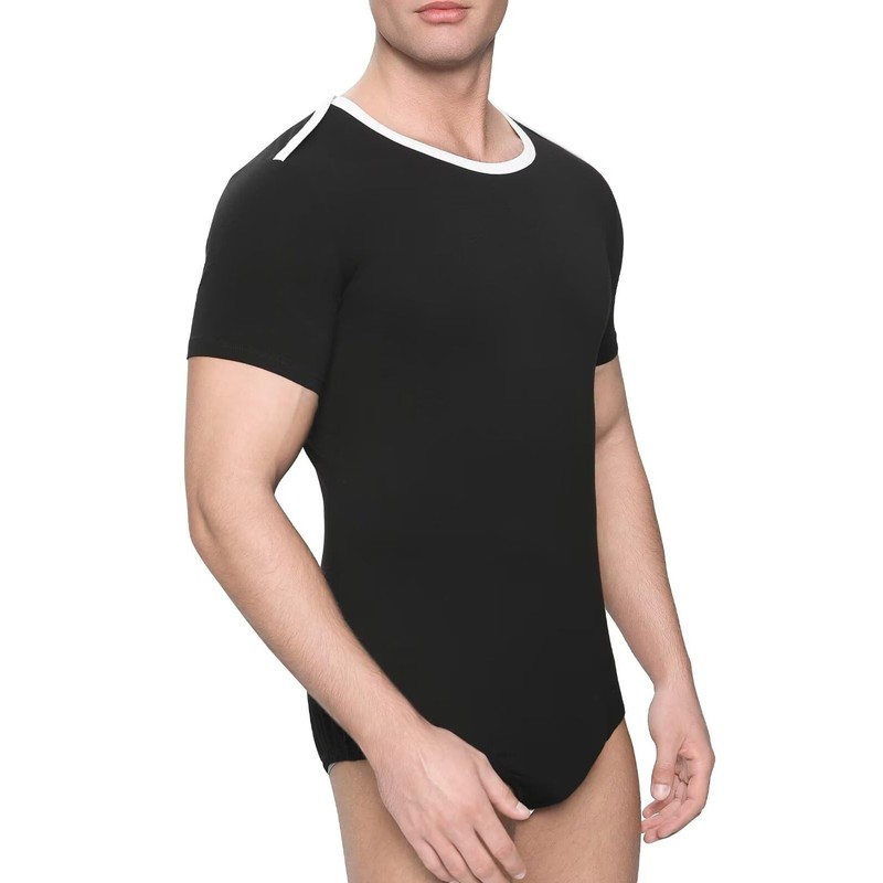 Landofgenie Men's Onesie Short Sleeve One-Piece Pyjamas for Men Leotard