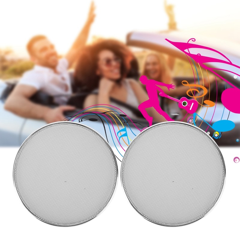 5in Plastic Frame White Mesh Car Audio Speaker Grill Guard