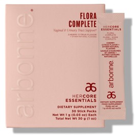 HerCore Essentials Flora Complete - Women’s Vaginal Probiotics Supplement with 4 Clinically Studied Strains – Supports pH Balance for Women & Immune Function – Cherry Citrus Flavor – 30 Stick Packs
