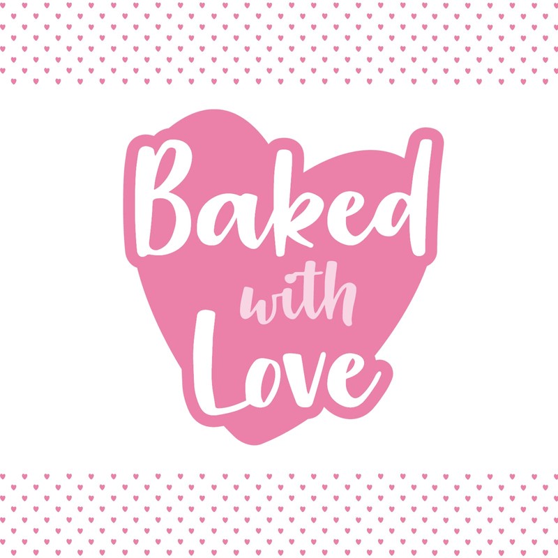 Baked with Love Baby Girl Cupcake Decorations - Sugar -