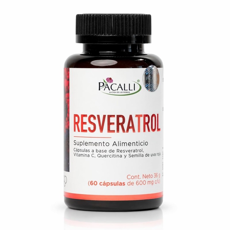 PACALLI Resveratrol con Quercetina - 60 Cápsulas