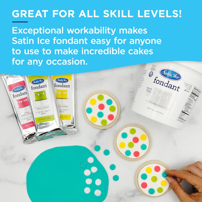 Satin Ice Fondant for Cake Decorating, Ivory (5 Pound)