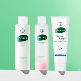 Acnes Sebum Balancing Skin 2.0 200ml + Fluid 150ml + Derma Moisture Foam 125/200ml / 아크네스 세범 밸런싱 스킨 2.0 200ml + 플루이드 150ml + 더마 모이스쳐 폼 125/200ml