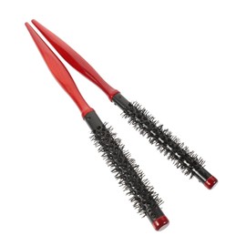 Baluue 2pcs Round Roll Hairbrush Wooden Handle Blow Dry Brush Detangling Brush for Women