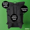 Huuraa Kurierrucksack Baseball Baseballschläger Geschenk 30-44 Liter Black Melange Roll-Top