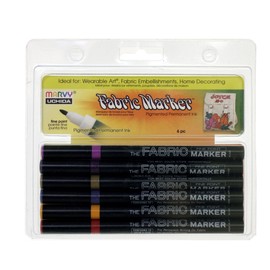 Uchida 522-6D Fabric Fine Point Marker, Set of 6