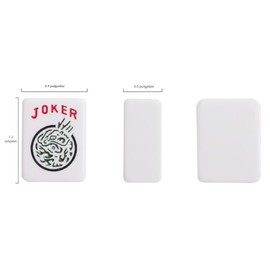 Juego de Mahjong Americano GUSTARIA, 166 Azulejos Blancos Premium, 4 Estantes/Empujadores de Color Todo-en-Uno, Juego de Mahjong Completo con Bolsa de