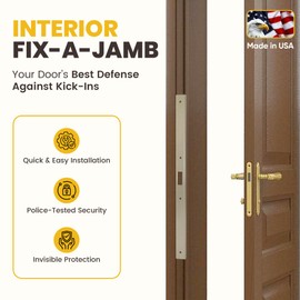 Armor Concepts Interior Fix-A-Jamb 24" Interior Door Jamb Repair Kit, for Interior Doors, Door Home Repair in 5 Minutes, Satin Nickel