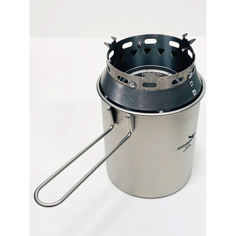 Titanium Wood Gasifier Siphon alcohol stove Multi-fuel Burner Cooking System