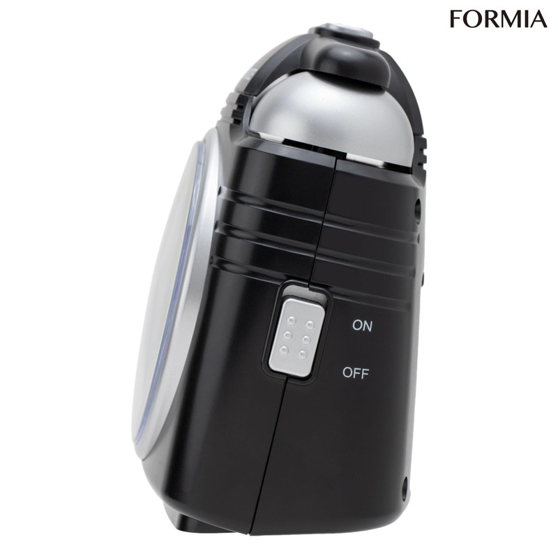 Formia HT-A030W-BK Tabletop Alarm Clock, Stand, Luminous, Silent, Continuous Second