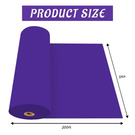 CXPSINC 54 Inch X 200 Feet Plastic Table Cover Roll Disposable Tablecloth with Slide Cutter for All Type/Shape Tables | Picnic, Party, Banquet, Birthdays, Weddings (Purple)