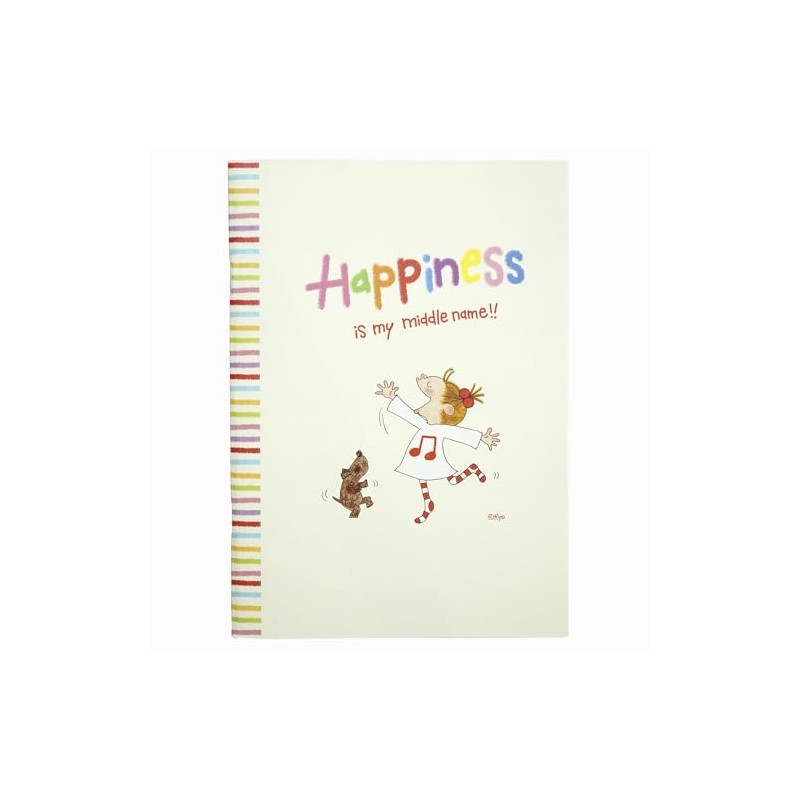 Coco-chan RYN-1008 Greeting Life, A5 Notebook, Happiness, White