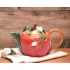 Fine Ceramic Red Apple Teapot, 7-1/4" L