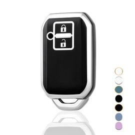 OFF WE GO Car Key Case Key Cover for Suzuki Swift V Waggon R Monopoly Maruti Dzire Swift Embona XL7 Sport Key Box Key Cover Protective Housing Black Silver