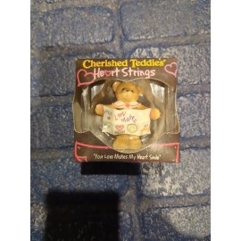 Enesco Cherished Teddies Heart Strings Your Love Makes My Heart SmileFigurine,  #833320
