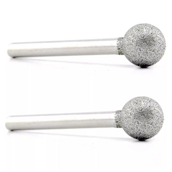 JINGLING 2Pcs 15mm 9/16" Spherical Head Diamond Grinding Bits Round