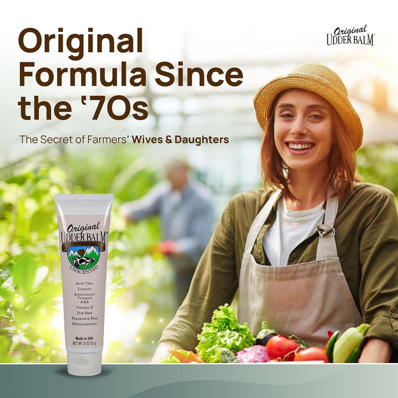 Original Udder Balm Unscented Moisturizer Tube