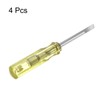 sourcing map 4Pcs SL2.0 Mini Slotted Screwdriver 2mm Magnetic Flat