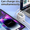 Universal Multi 6 Port USB Hub Wall Charger Station Fast