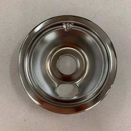 WB31T10011, AP2028057, PS244395 Range Drip Pan 8 Inch Chrome-Replaces 770170, AH244395, EA244395, WB32T10009, WB32X10014