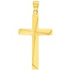 Jewelry America Solid 14K Yellow Gold Elegant Religious Plain Cross