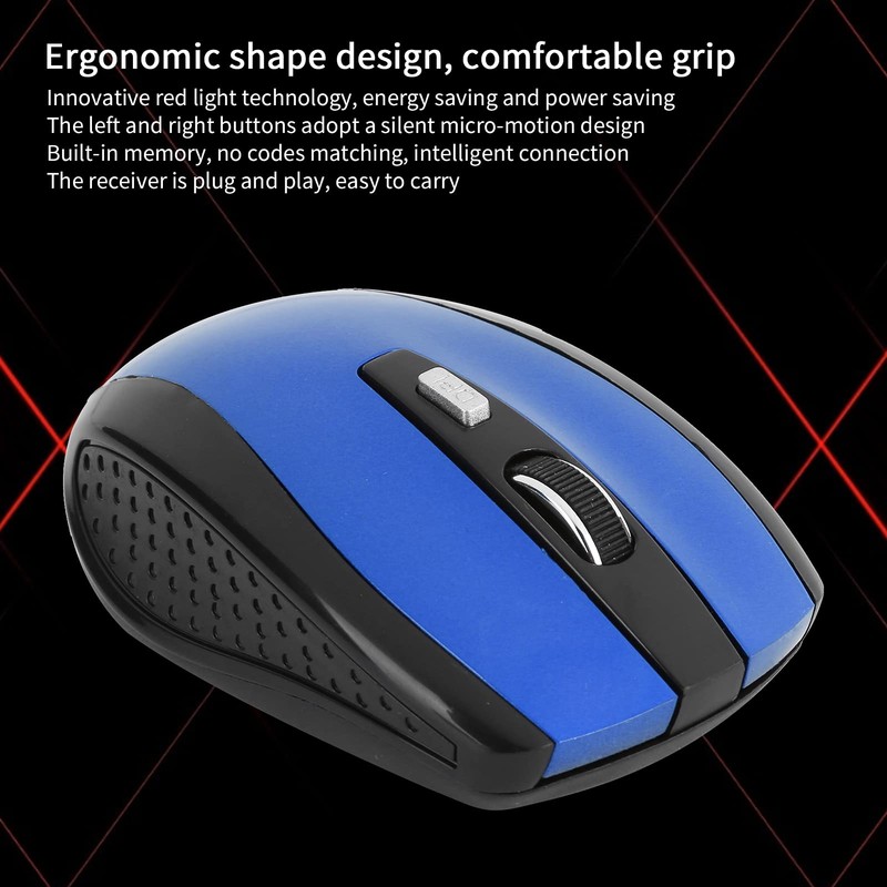 ciciglow Laptop Wireless Mouse, 2,4 G 250 Hz Notebook Optische