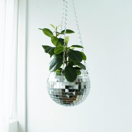 Winkee - Stylish Flower Pot in Disco Ball Shape I 15 cm for Creative Decorations I Flower Vase I High-Quality Decoration