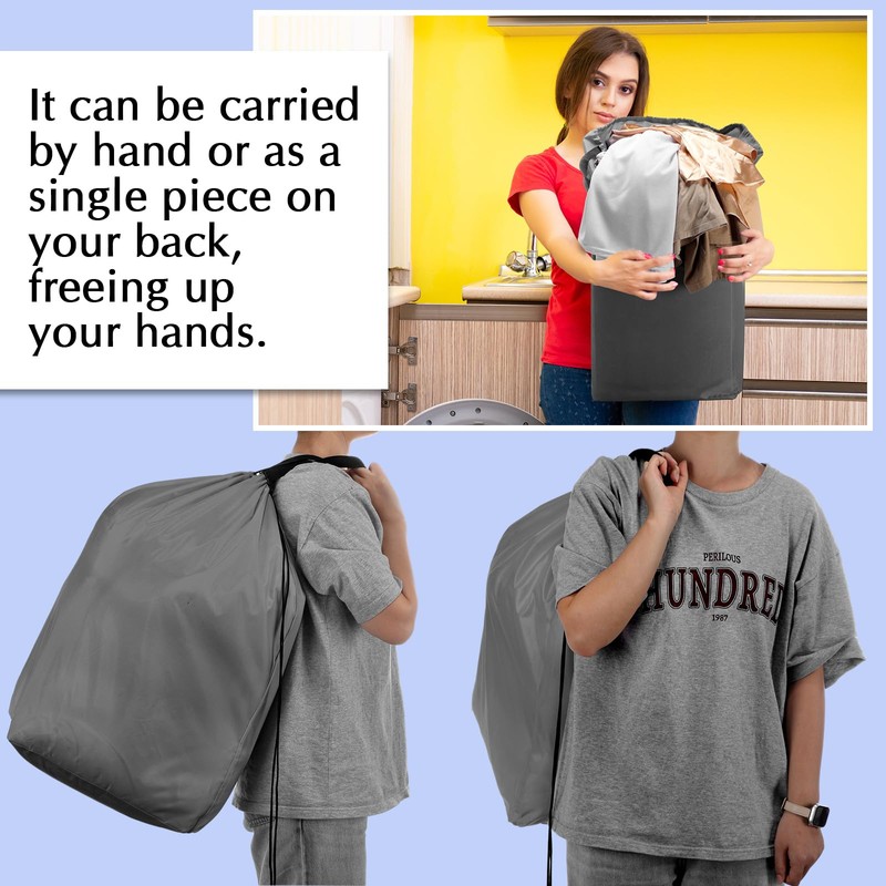 SilTriangle 5 Pcs Travel Laundry Bag with Handles and Drawstring