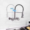 DOLGABA Wall Mount Kitchen Faucet with Sprayer, 6 Inches Commercial