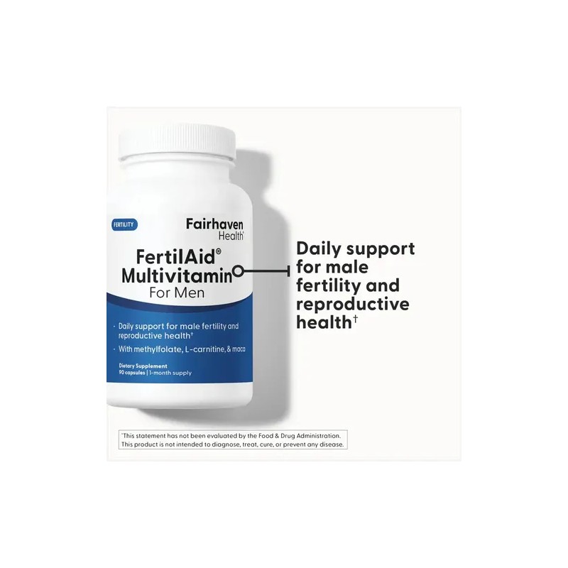 Multivitamínico Fairhaven Health Fertilaid Hombres Cápsulas Fertilidad Salud Espermática