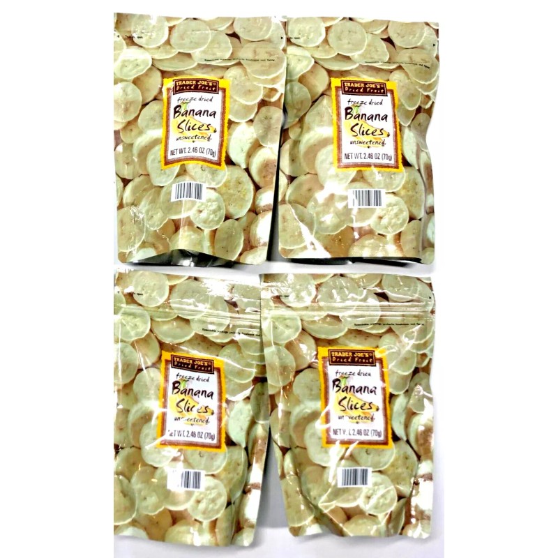 Trader Joe's 4 X Trader Joe's Freeze Dried Banana Slices