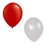 Toyland 30 POLAND EURO BALLOONS - RED & WHITE 12" LATEX