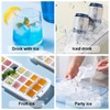 Ice Cube Tray with Lid, Food-Grade Ice Cube Moulds, Release
