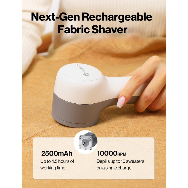 VASSON Fabric Shaver, Sweater Shavers to Remove Pilling, High-Perf Defuzzer,