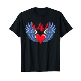 444 Angel Number Spiritual Heart and Wings T-Shirt