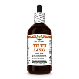 Tu Fu Ling (Smilax Glabra) Dry Root Glycerite, Made in Hawaii, All Natural, Vegan, Lab Tested Alcohol-Free Liquid Extract - 4 fl.oz