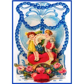 Unique Vintage Bluebells and Roses for your Romantic Valentines Day Cards School Package